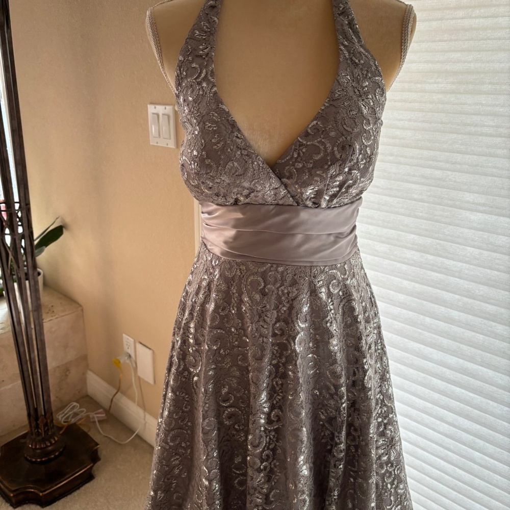 Gray  silver cocktail dress